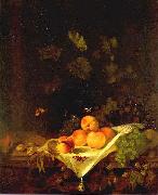 CALRAET, Abraham van, Still-life with Peaches and Grapes
